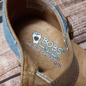 Skechers BOBS Tan and Blue Sandals